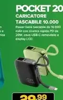 Power bank tascabile 10000 mAh