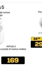 AirPods 5 con custodia di ricarica wireless
