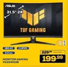 Monitor gaming Asus TUF 31.5 pollici