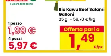 Bio Kawu Beef Salami Galloni