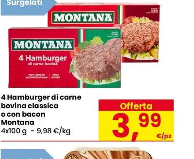 Hamburger di carne bovina