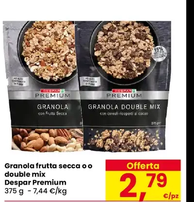 Granola frutta secca o double mix