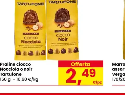 Praline ciocco Nocciola o noir Tartufone
