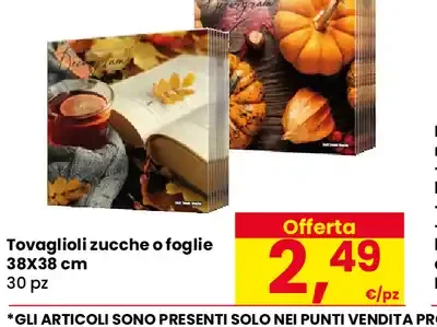 Tovaglioli zucche o foglie