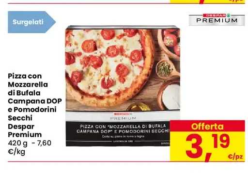 Pizza con mozzarella di bufala