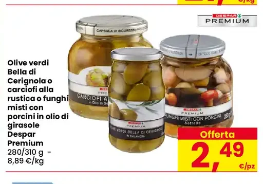 Olive verdi e carciofi