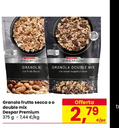 Granola frutta secca o double mix