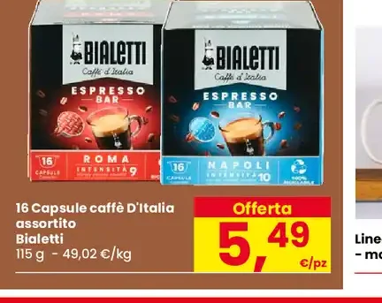 16 capsule caffè d'Italia assortito Bialetti
