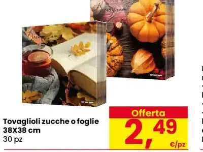 Tovaglioli zucche o foglie