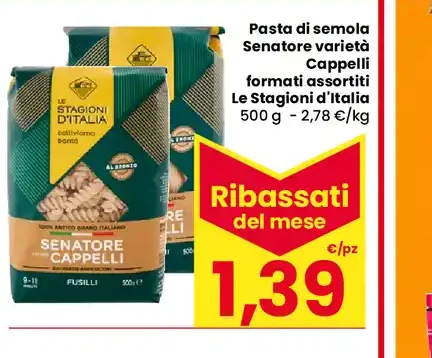 Pasta di semola Senatore varietà Cappelli