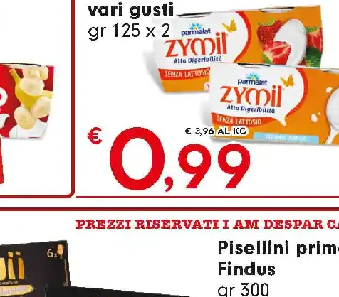 Yogurt Zymil Parmalat vari gusti