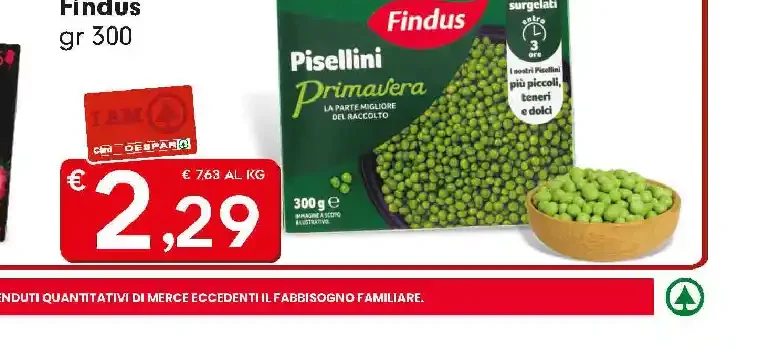 Pisellini primavera Findus