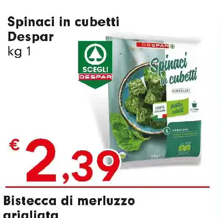Spinaci in cubetti Despar