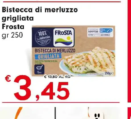 Bistecca di merluzzo grigliata Frosta