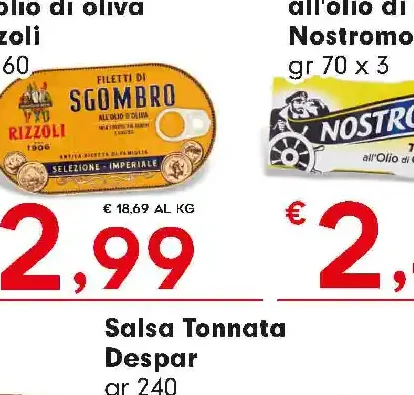 Filetti di sgombro all'olio di oliva Rizzoli