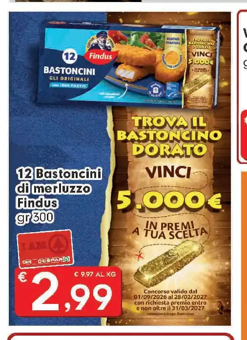 12 Bastoncini di merluzzo Findus