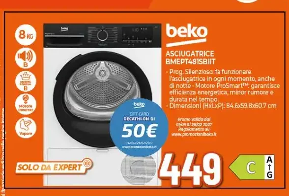 Asciugatrice Beko BMETP481SIBIT