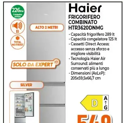 Frigorifero combinato Haier HTR3620DNMG