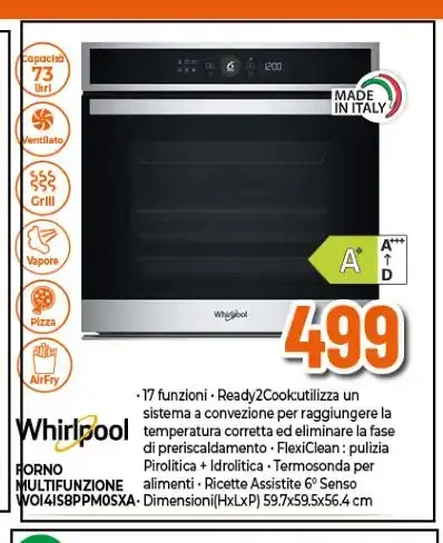 Forno multifunzione Whirlpool WOI4S8PPM0XSA