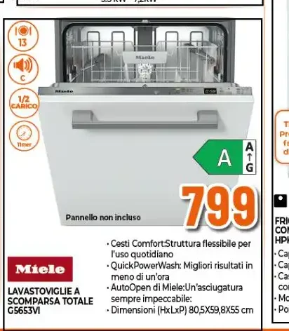 Lavastoviglie a scomparsa totale Miele G5653VI