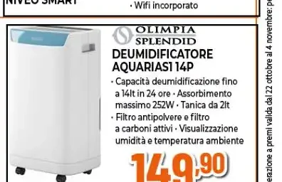 Deumidificatore Olimpia Splendid Aquaria S1 14P