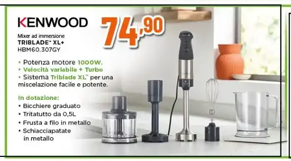 Mixer a immersione Triblade XL+ HBM60.307GY