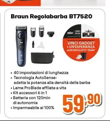 Braun regolabarba BT7520