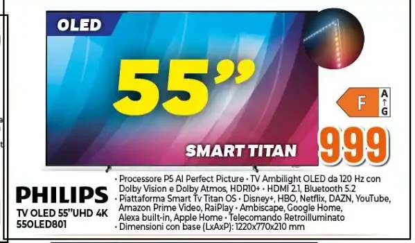 Philips TV OLED 55 UHD 4K 5500EL