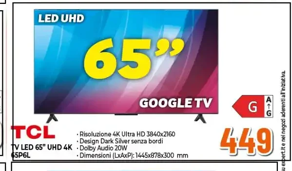 TCL TV LED 65 UHD 4K 65P6L