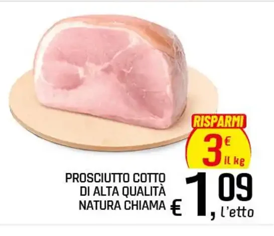 Prosciutto cotto di alta qualità Natura Chiama