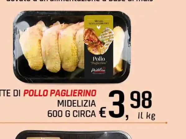 Alette di pollo paglierino Midelizia
