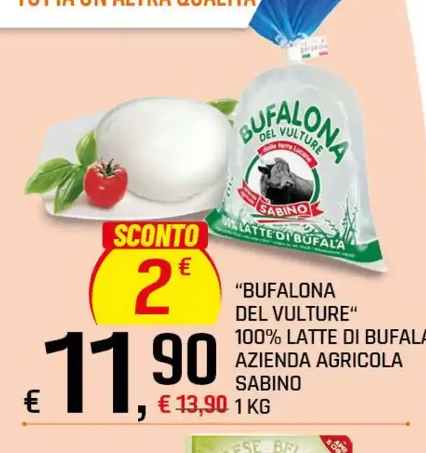 Bufalona del Vulture 100% latte di bufala