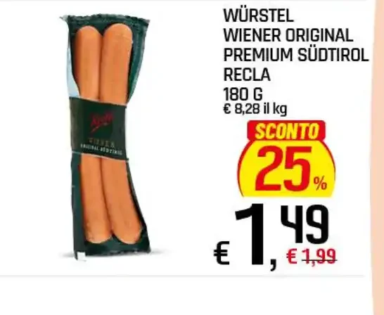 Würstel Wiener Original Premium Südtirol Regla