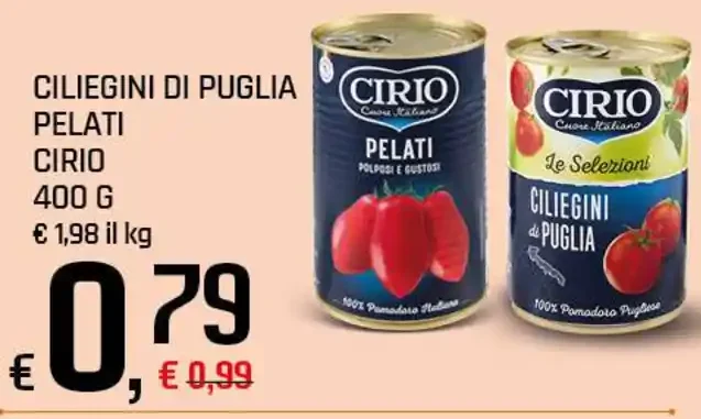 Ciliegini di Puglia pelati Cirio