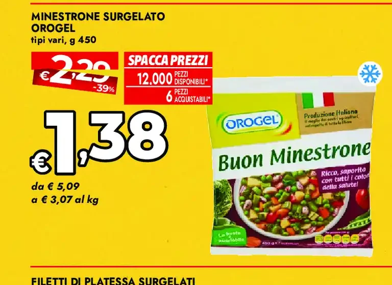 Minestrone surgelato Orogel