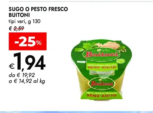 Sugo o pesto fresco