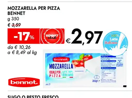Mozzarella per pizza