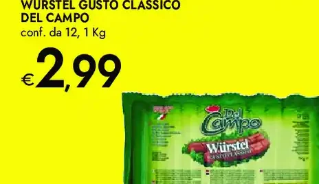 Würstel gusto classico del Campo