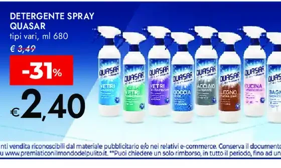 Detergente spray Quasar