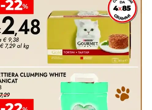 Alimento umido per gatti Gourmet