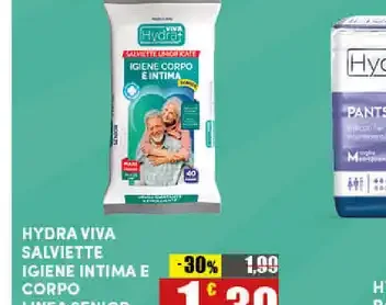 Salviette igiene corpo Hydra Viva