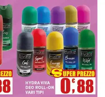 Deodorante roll-on Hydra Viva