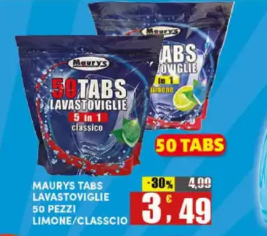 Tabs lavastoviglie Maury's