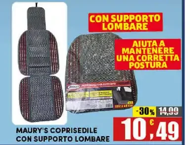 Coprisedile con supporto lombare