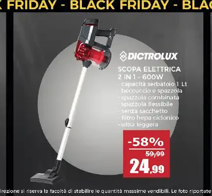 Scopa elettrica 2 in 1