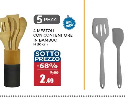 Set mestoli in bamboo