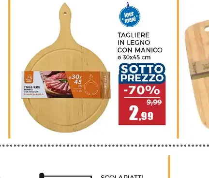 Tagliere in legno con manico