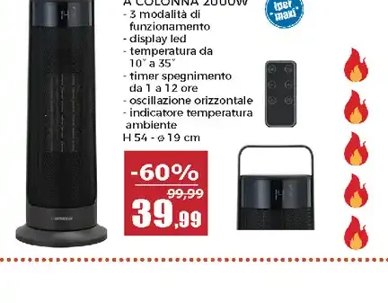 Termoventilatore a colonna
