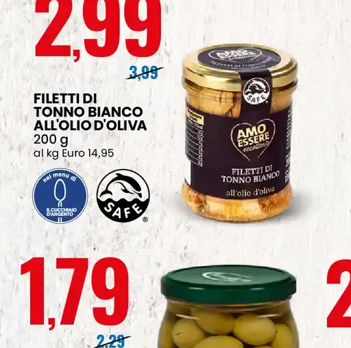 filetti di tonno bianco all'olio d'oliva