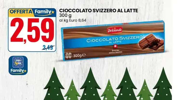 Cioccolato svizzero al latte